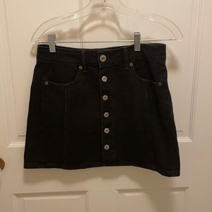 American eagle black mini jean skirt